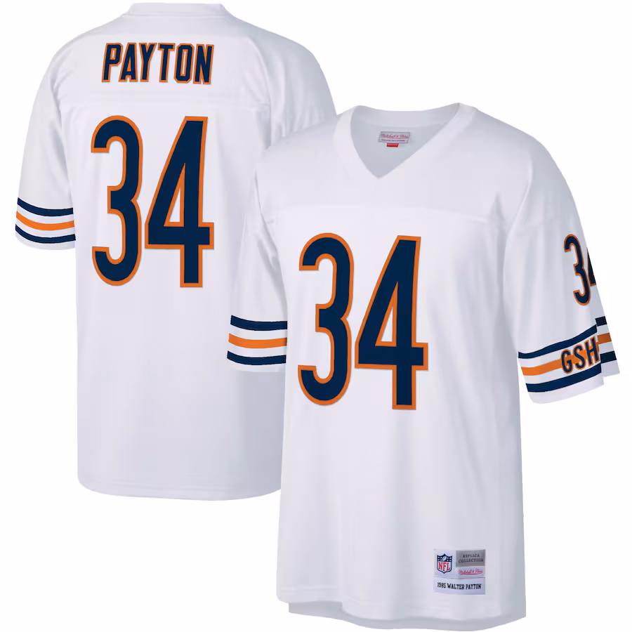 Men's Chicago Bears Walter Payton Mitchell & Ness White Legacy Replica Jersey - Jersey