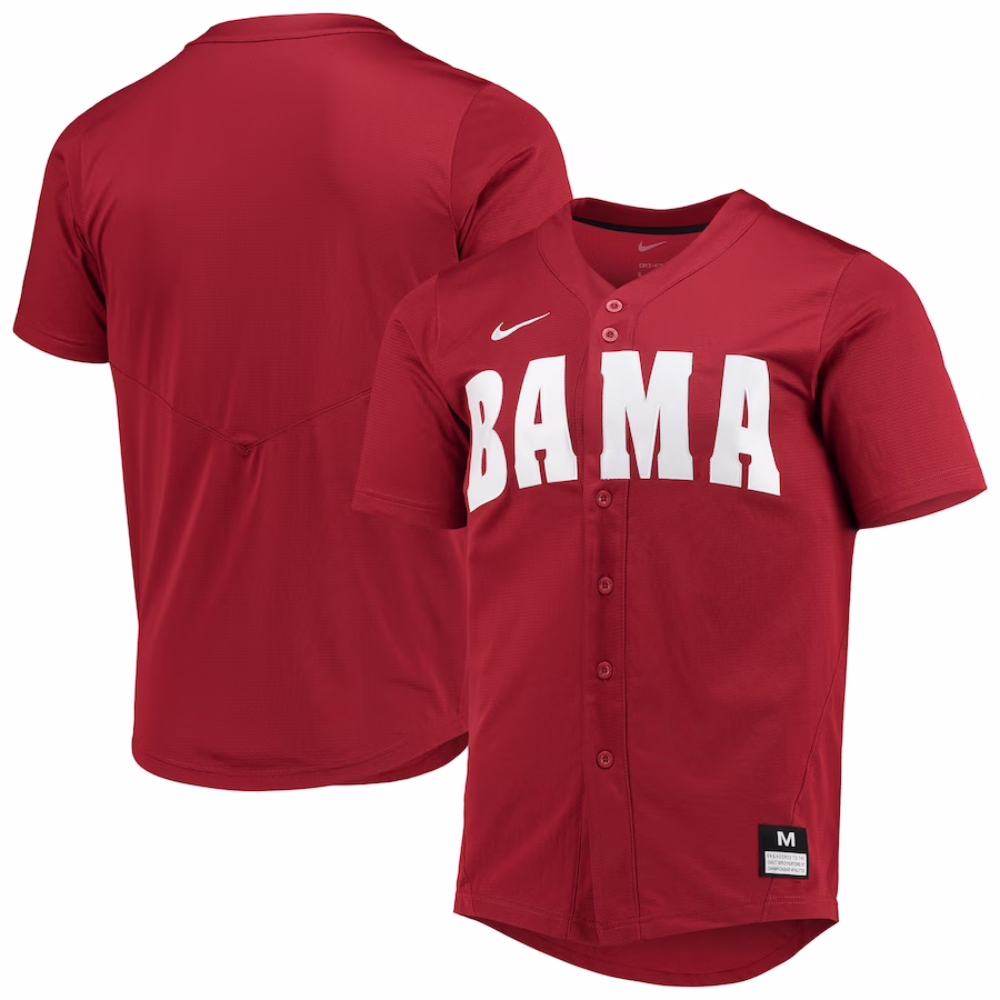 Alabama Crimson Tide Nike Replica Baseball Jersey - Crimson - Jersey