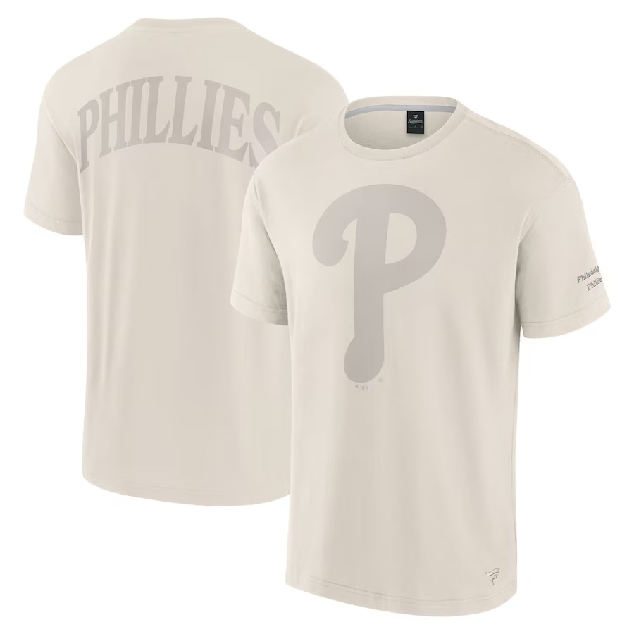Men's Philadelphia Phillies Fanatics Cream Elements Iconic T-Shirt - Jersey