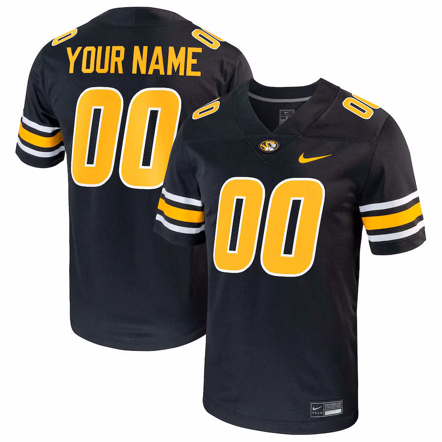 Men's Nike  Black Missouri Tigers Football Custom Game Jersey - Jersey