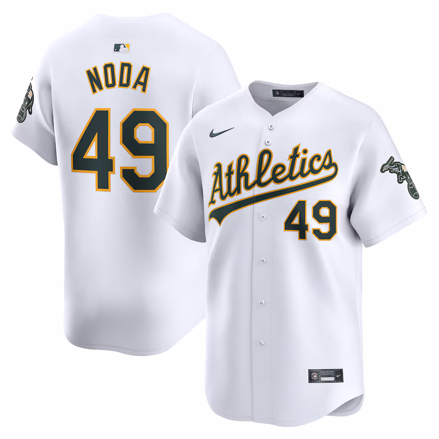 Men's Oakland Athletics Ryan Noda Nike White Home Limited Player Jersey - Jersey