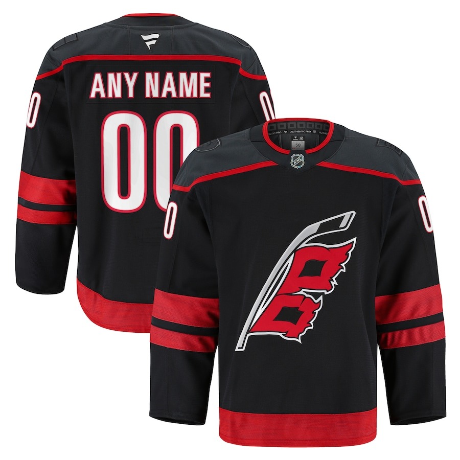 Men's Carolina Hurricanes Fanatics Black Home Authentic Pro Custom Jersey - Jersey