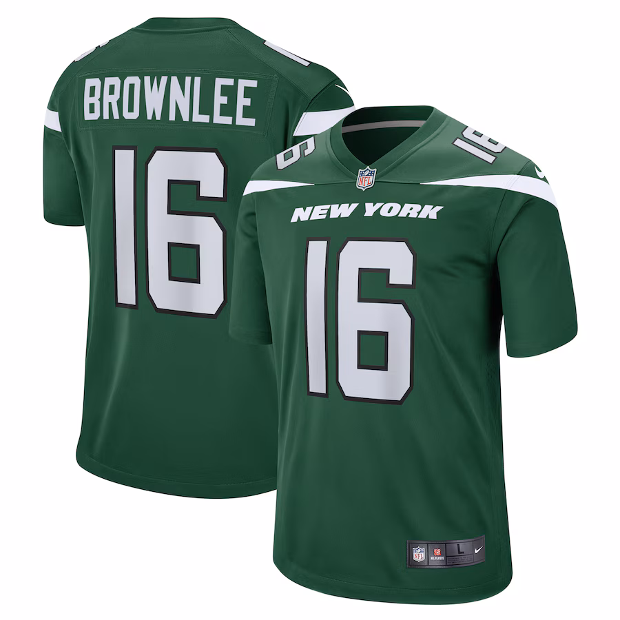 Men's New York Jets Jason Brownlee Nike Gotham Green  Game Jersey - Jersey