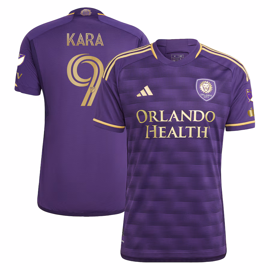 Men's Orlando City SC Ercan Kara adidas Purple 2023 The Wall Kit Authentic Player Jersey - Jersey