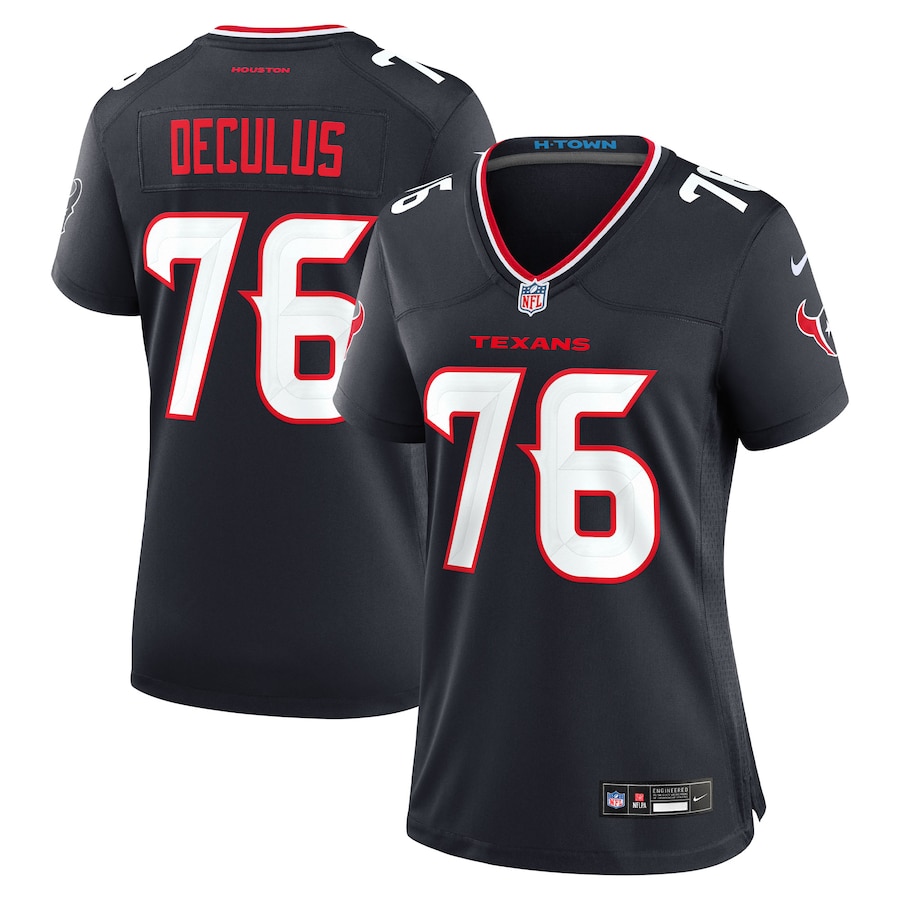 Women's Houston Texans Austin Deculus Nike Navy Team Game Jersey - Jersey