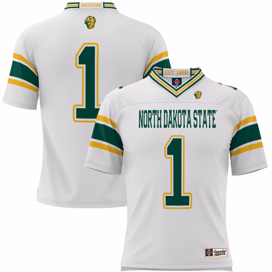 #1 NDSU Bison GameDay Greats Endzone Football Jersey - White - Jersey