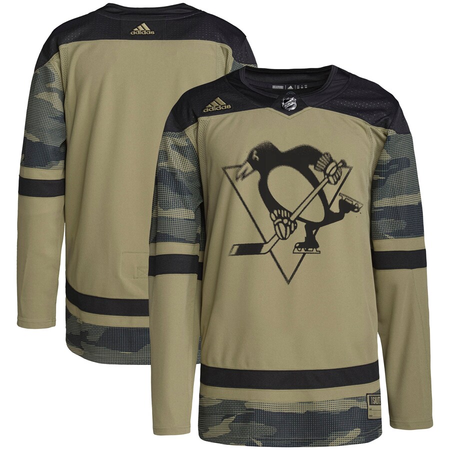 Men's Pittsburgh Penguins adidas Camo Military Appreciation Team Authentic Practice Jersey - Jersey