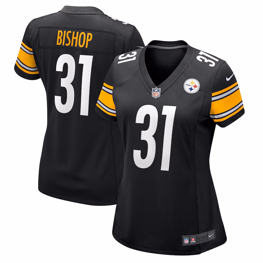 Women's Pittsburgh Steelers Beanie Bishop Nike Black Game Jersey - Jersey