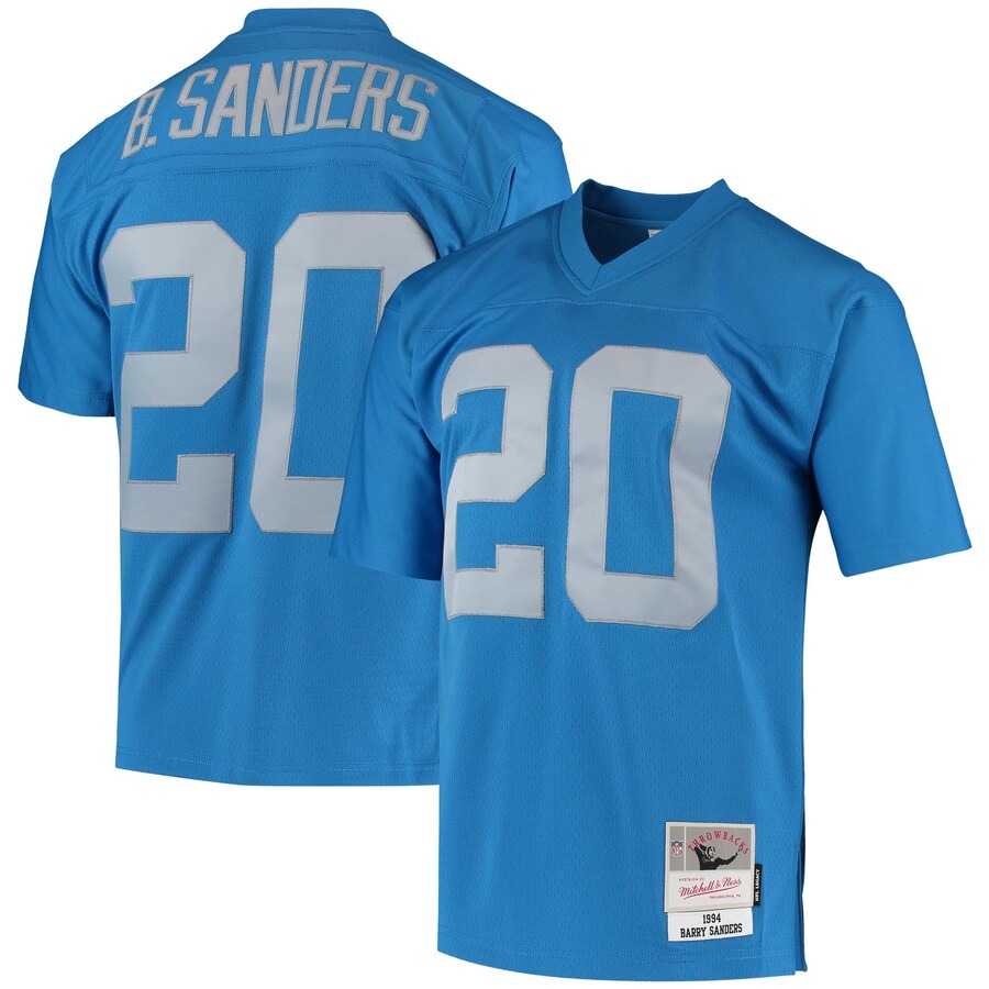 Men's Detroit Lions Barry Sanders Mitchell & Ness Blue Legacy Replica Jersey - Jersey
