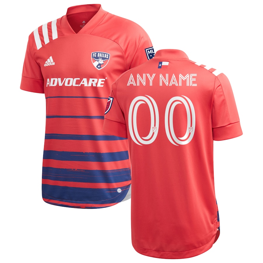 Men's FC Dallas adidas Red 2020 Legacy EQT Custom Authentic Jersey - Jersey