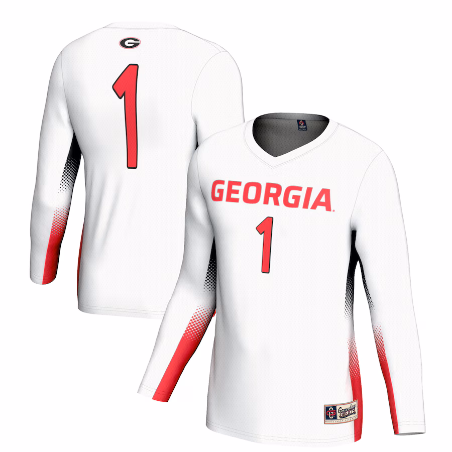 Youth GameDay Greats #1 White Georgia Bulldogs Lightweight Volleyball Jersey - Jersey