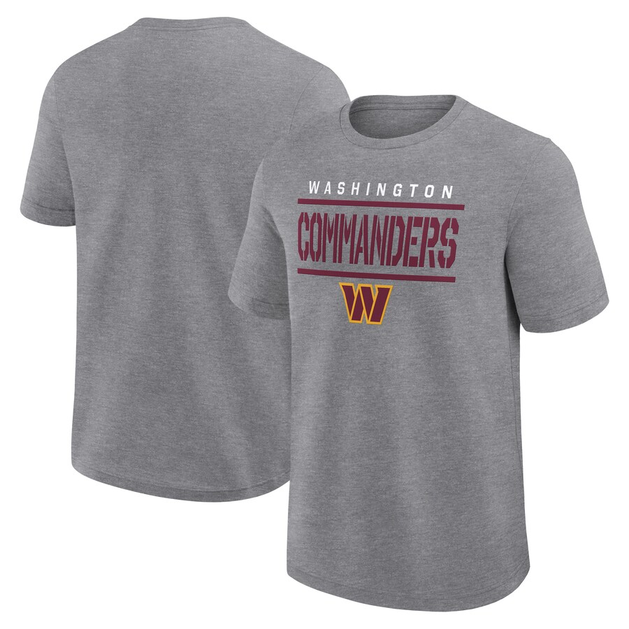 Men's Washington Commanders Fanatics Heather Gray Big & Tall Top Notch T-Shirt - Jersey