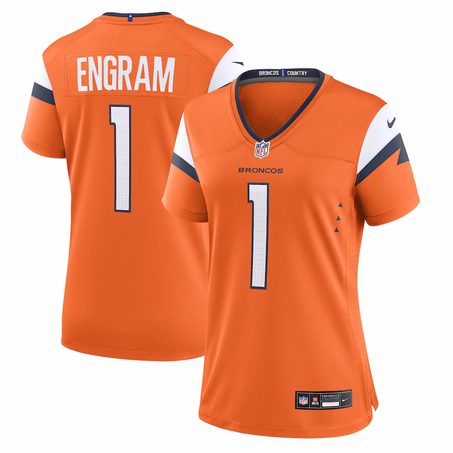 Women's Denver Broncos Evan Engram Nike Orange Team Game Jersey - Jersey