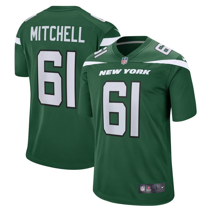 Men's New York Jets Max Mitchell Nike Gotham Green Game Player Jersey - Jersey