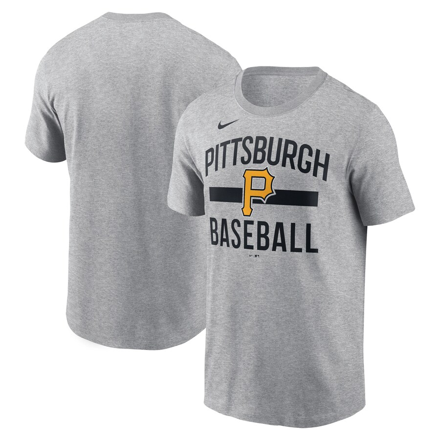 Men's Pittsburgh Pirates Nike Heather Gray Arched T-Shirt - Jersey