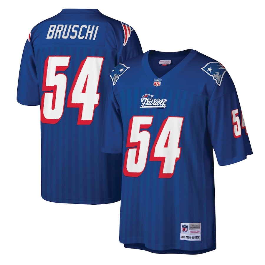 Men's New England Patriots Tedy Bruschi Mitchell & Ness Royal Legacy Replica Jersey - Jersey
