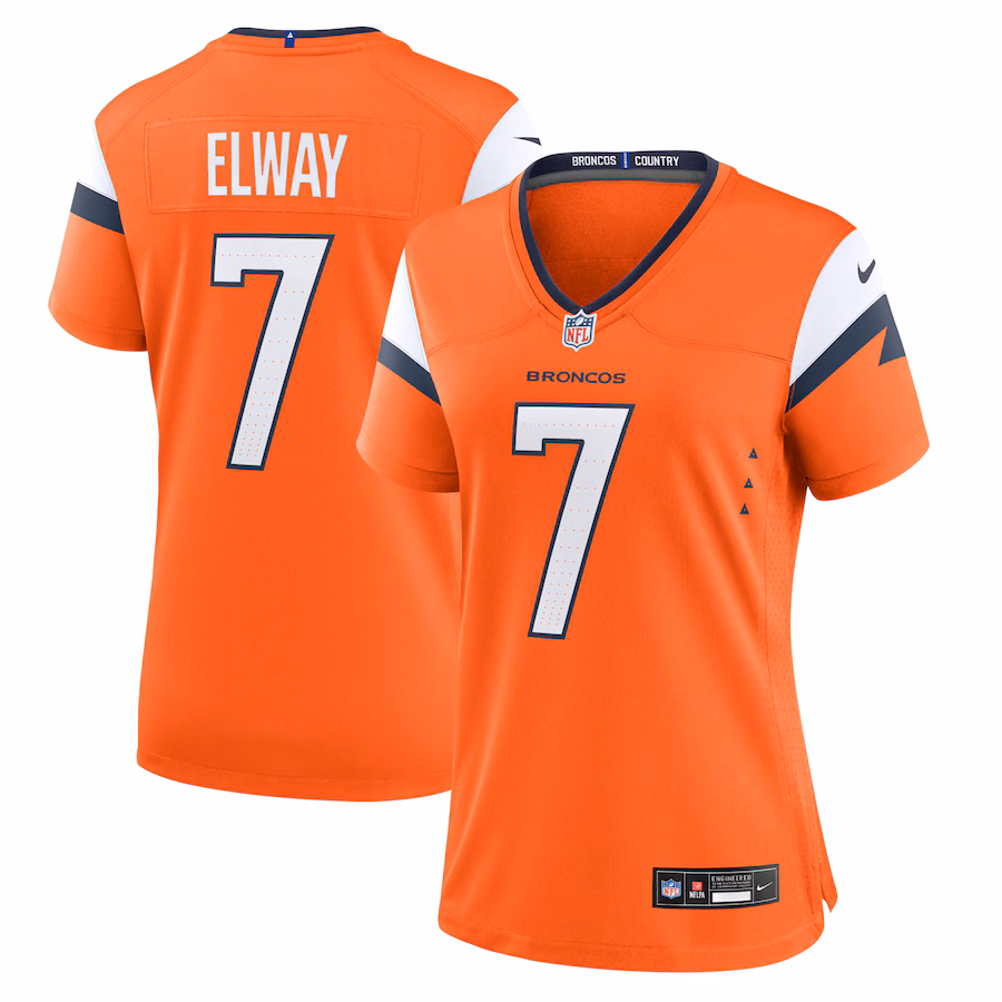 Women's Denver Broncos John Elway Nike Orange Mile High Collection Retired Player Game Jersey - Jersey