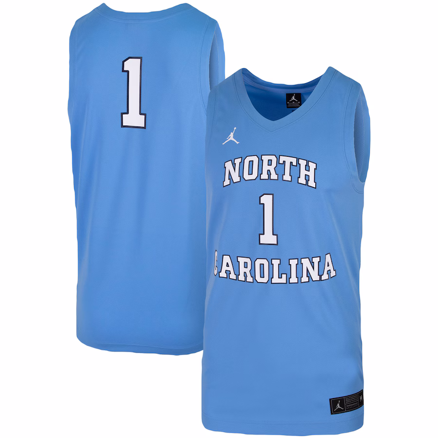 #1 North Carolina Tar Heels Jordan Brand Unisex Women's Basketball Replica Jersey - Carolina Blue - Jersey