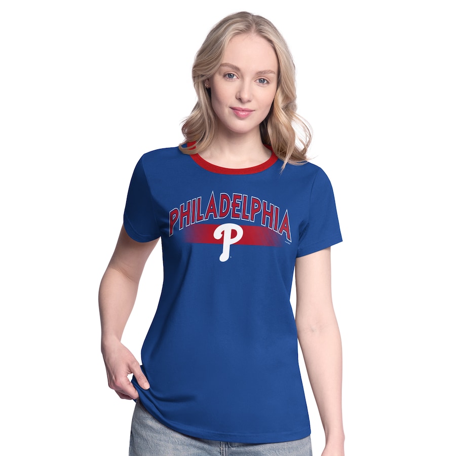 Women's Philadelphia Phillies G-III 4Her by Carl Banks Royal Pitch T-Shirt - Jersey