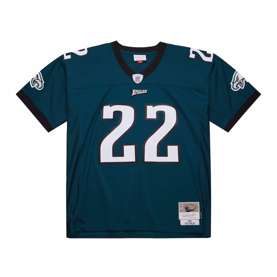 Men's Philadelphia Eagles Duce Staley Mitchell & Ness Midnight Green 2002 Legacy Replica Jersey - Jersey