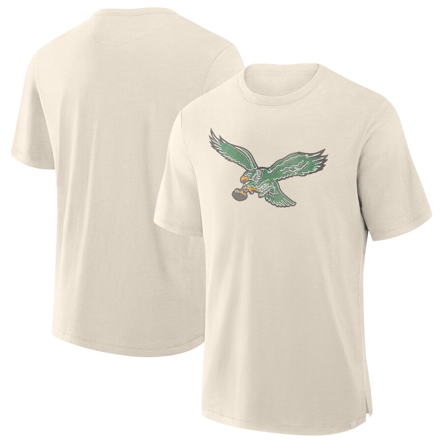 Men's Philadelphia Eagles  Fanatics Cream Slub T-Shirt - Jersey