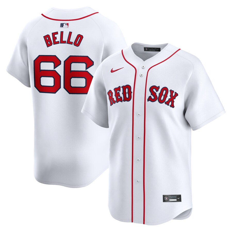 Men's Boston Red Sox Brayan Bello Nike White Home Limited Player Jersey - Jersey
