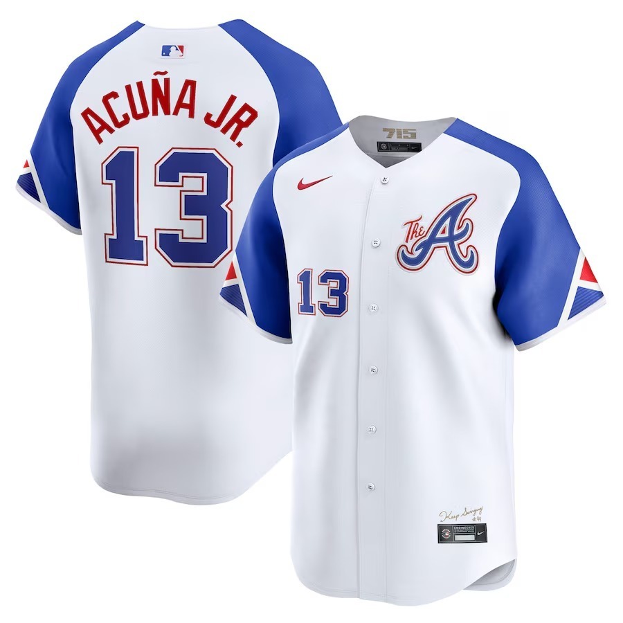 Men's Atlanta Braves Ronald Acuna Jr. Nike White City Connect Limited Player Jersey - Jersey