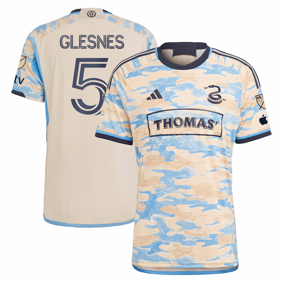 Men's Philadelphia Union Jakob Glesnes adidas Tan 2023 For Philly Authentic Jersey - Jersey