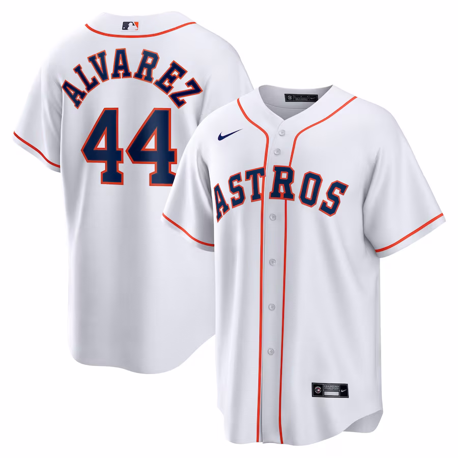 Men's Houston Astros Yordan Álvarez Nike White Home Replica Player Jersey - Jersey