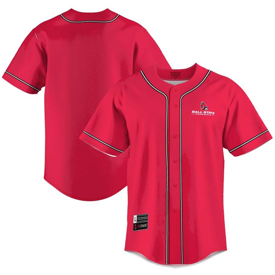 Men's GameDay Greats  Cardinal Ball State Cardinals  Lightweight Baseball Jersey - Jersey