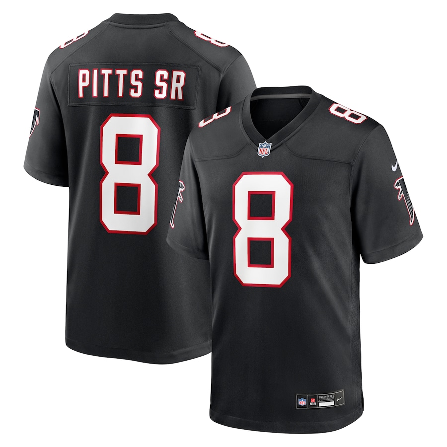 Men's Atlanta Falcons Kyle Pitts Sr. Nike Black Alternate Game Jersey - Jersey