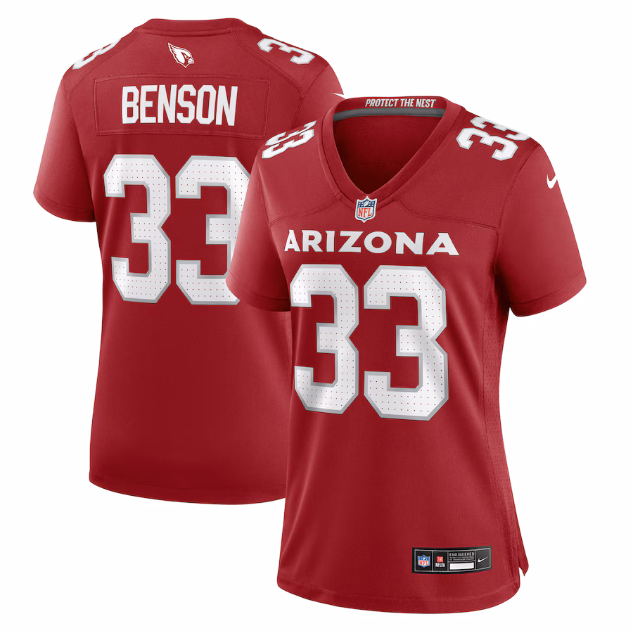 Women's Arizona Cardinals Trey Benson Nike Cardinal Game Jersey - Jersey