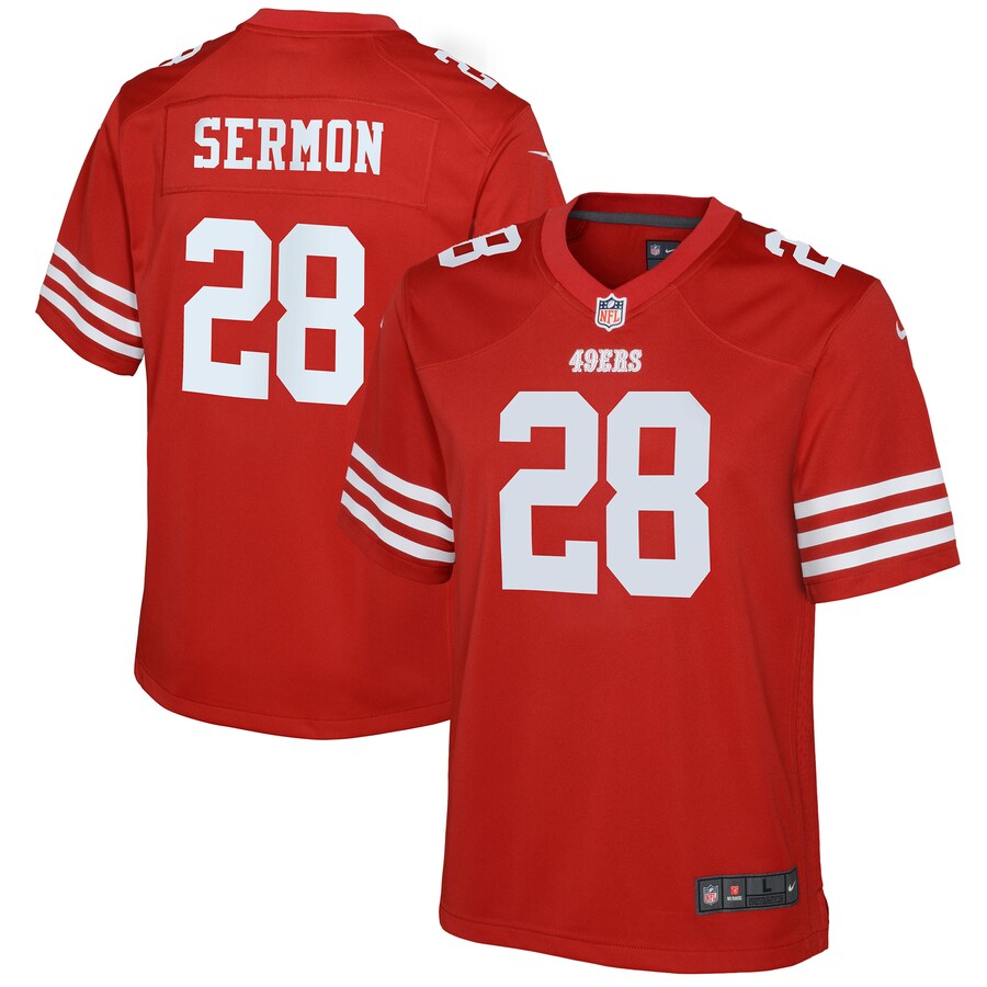 Youth San Francisco 49ers Trey Sermon Nike Scarlet Game Jersey - Jersey