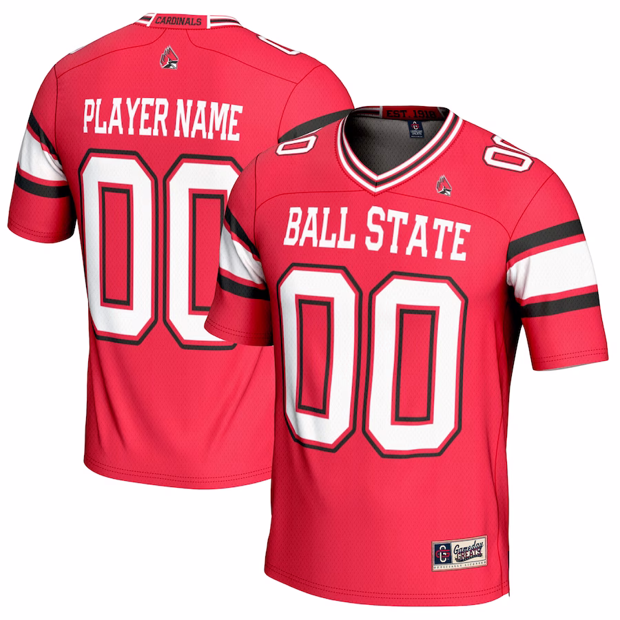Ball State Cardinals GameDay Greats Youth NIL Pick-A-Player Football Jersey - Cardinal - Jersey