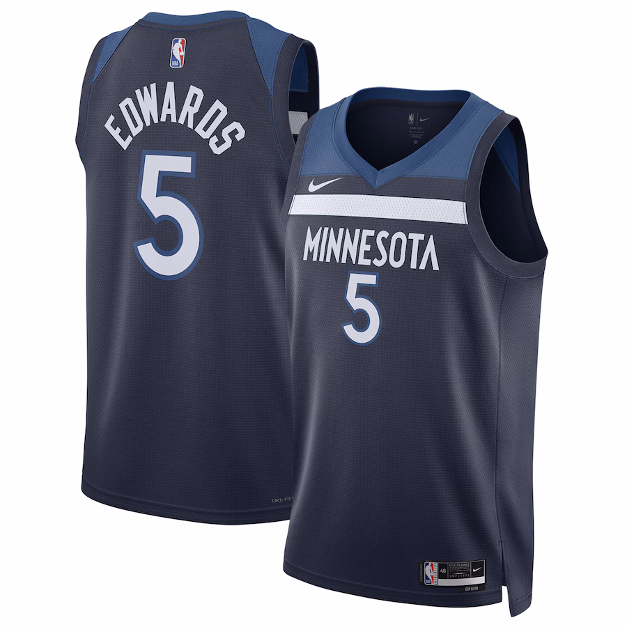 Unisex Minnesota Timberwolves Anthony Edwards Nike Navy Swingman Jersey - Icon Edition - Jersey