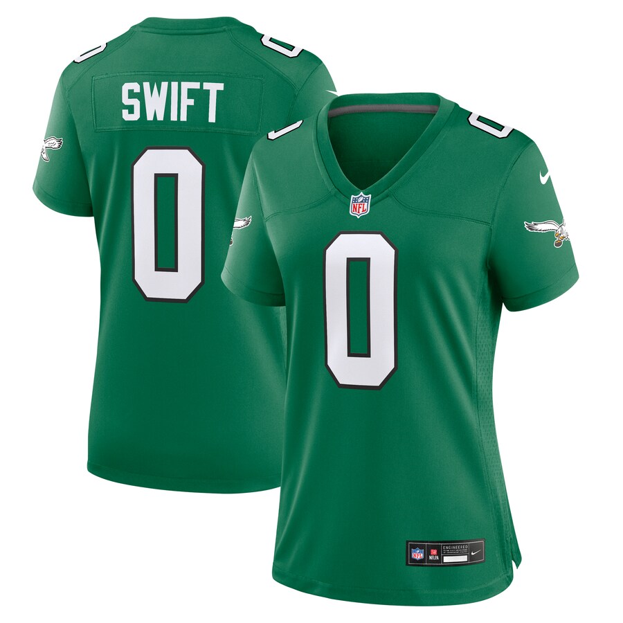 Women's Philadelphia Eagles D'Andre Swift Nike Kelly Green Alternate Game Jersey - Jersey