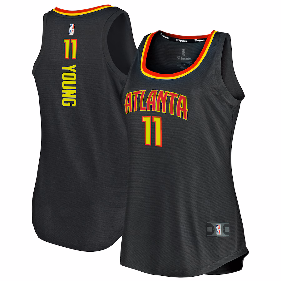 Women's Atlanta Hawks Trae Young Fanatics Black Fast Break Tank Jersey - Icon Edition - Jersey