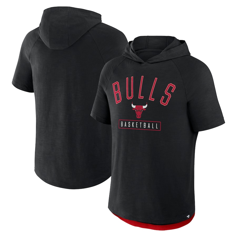 Men's Chicago Bulls Fanatics Black Pass Legend Hooded T-Shirt - Jersey