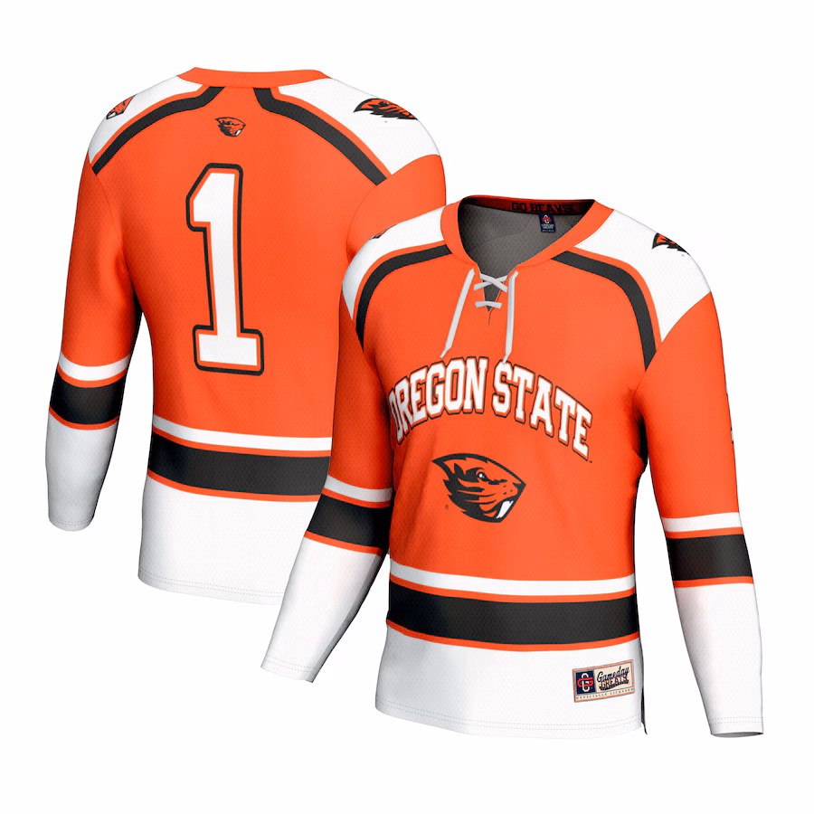 Unisex GameDay Greats #1 Orange Oregon State Beavers Lightweight Hockey Fashion Jersey - Jersey
