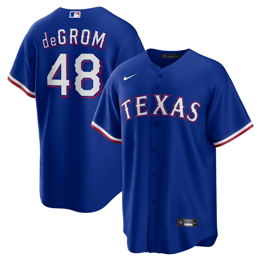 Men's Texas Rangers Jacob deGrom Nike Deep Royal Alternate 2 Replica Jersey - Jersey