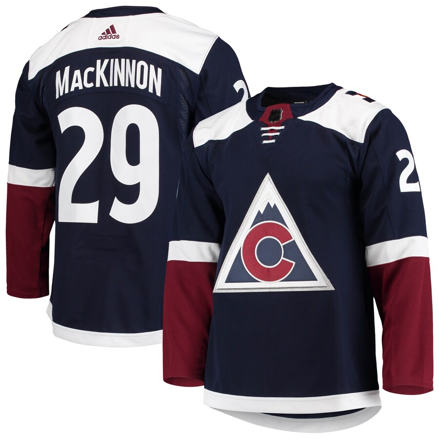Men's Colorado Avalanche Nathan MacKinnon adidas Navy Alternate Primegreen Authentic Pro Player Jersey - Jersey