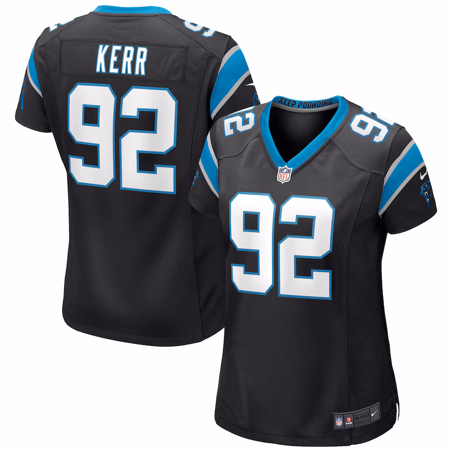 Women's Carolina Panthers Zach Kerr Nike Black Game Jersey - Jersey