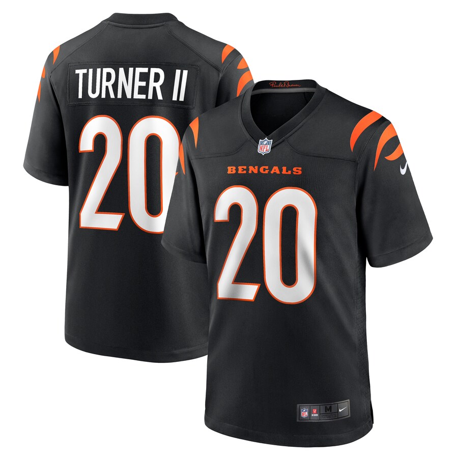 Men's Cincinnati Bengals DJ Turner Nike  Black Team Game Jersey - Jersey