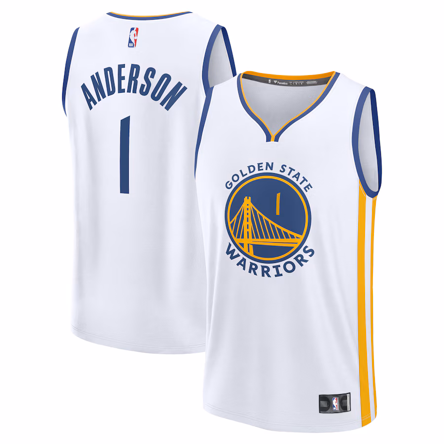 Men's Golden State Warriors Kyle Anderson Fanatics White Fast Break Replica Player Jersey - Association Edition - Jersey