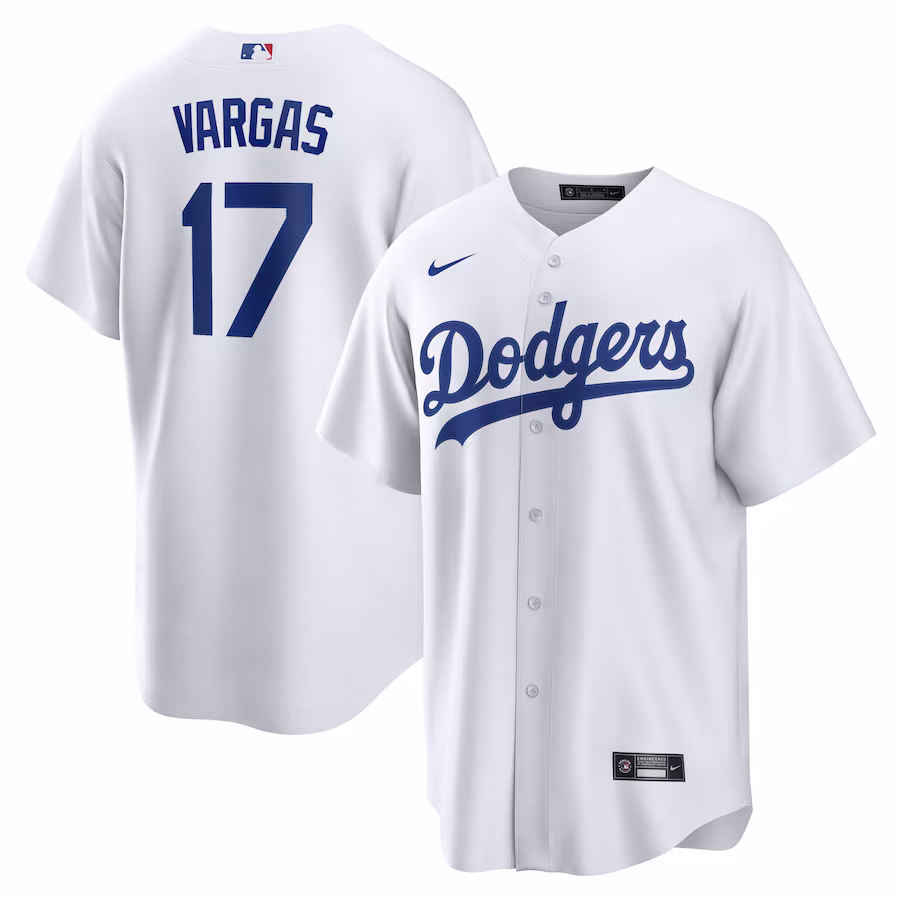 Men's Los Angeles Dodgers Miguel Vargas Nike White Replica Player Jersey - Jersey