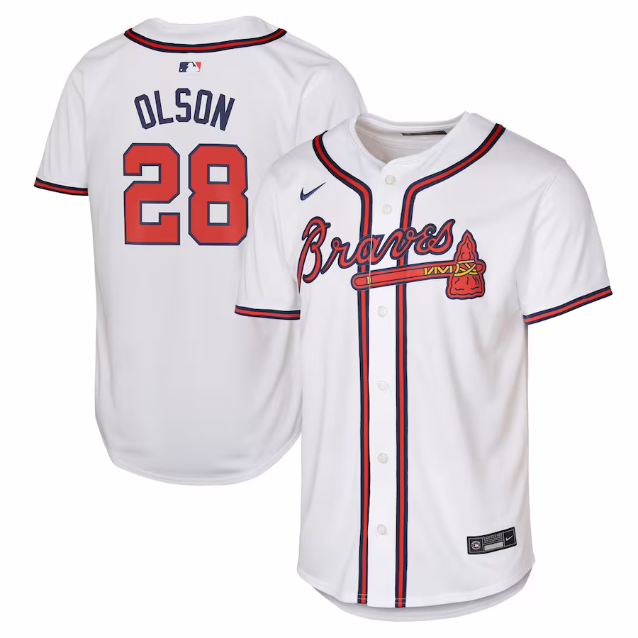 Youth Atlanta Braves Matt Olson Nike White Home Limited Player Jersey - Jersey