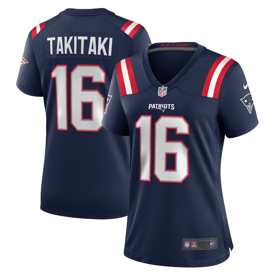 Women's New England Patriots Sione Takitaki Nike Navy Game Jersey - Jersey