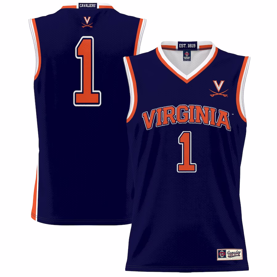 #1 Virginia Cavaliers GameDay Greats Youth Lightweight Basketball Jersey - Navy - Jersey