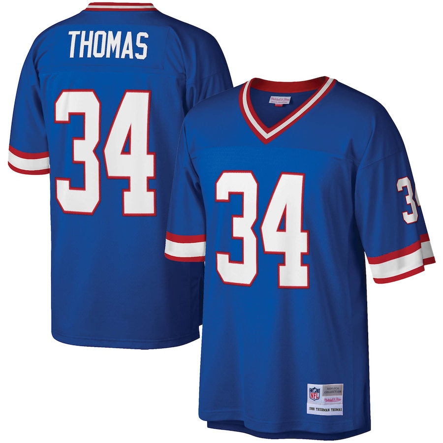 Men's Buffalo Bills Thurman Thomas Mitchell & Ness Royal Legacy Replica Jersey - Jersey