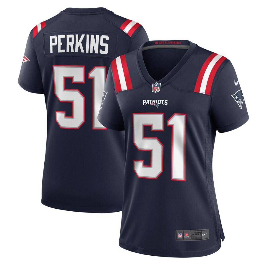 Women's New England Patriots Ronnie Perkins Nike Navy Game Jersey - Jersey